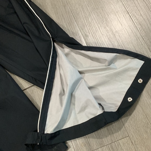 Nike Gold Black w/White Side Trim Pull On Leg Zip Athletic Pants size L - Picture 6 of 12